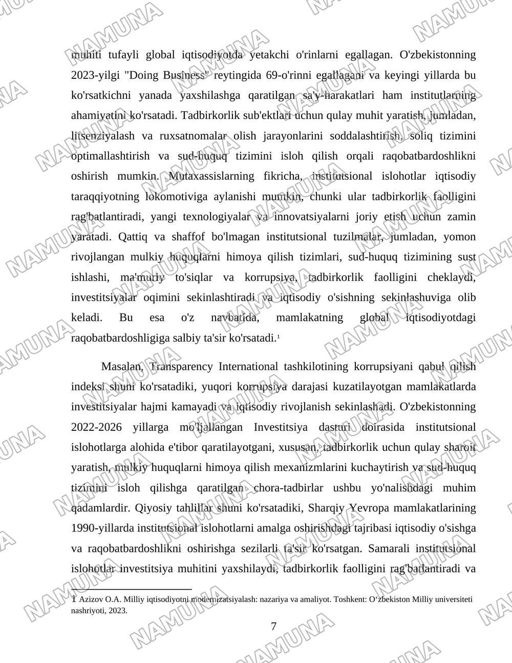 Milliy iqtisodiyotning raqobatbardoshligini oshirishda davlat siyosati — 7-varaq