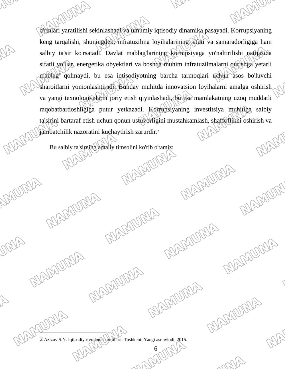 Korrupsiyaning iqtisodiy rivojlanishga ta’siri: nazariy yondashuv — 6-varaq