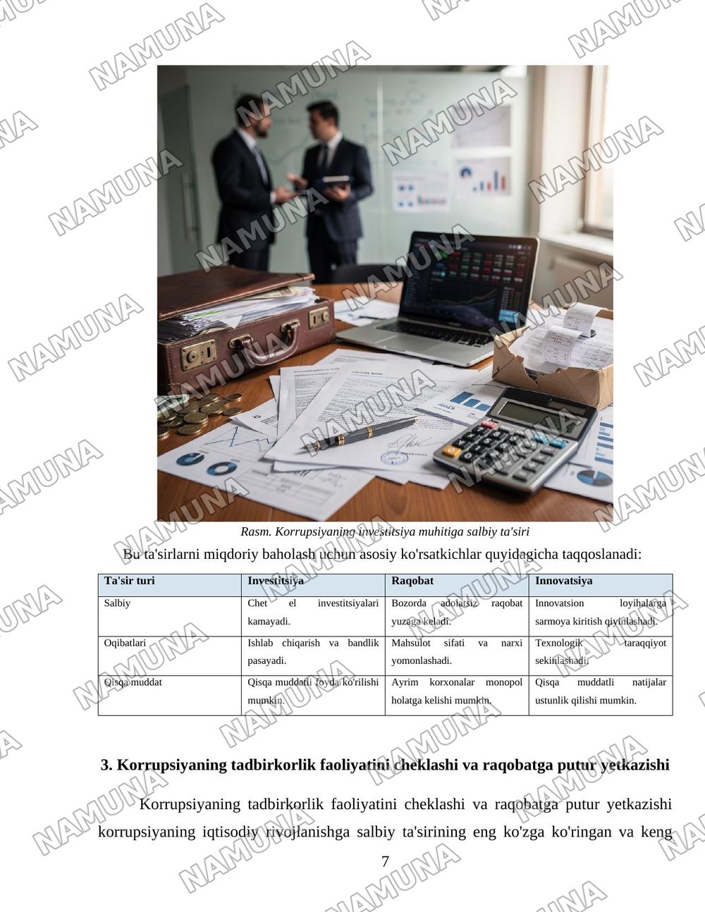 Korrupsiyaning iqtisodiy rivojlanishga ta’siri: nazariy yondashuv — 7-varaq