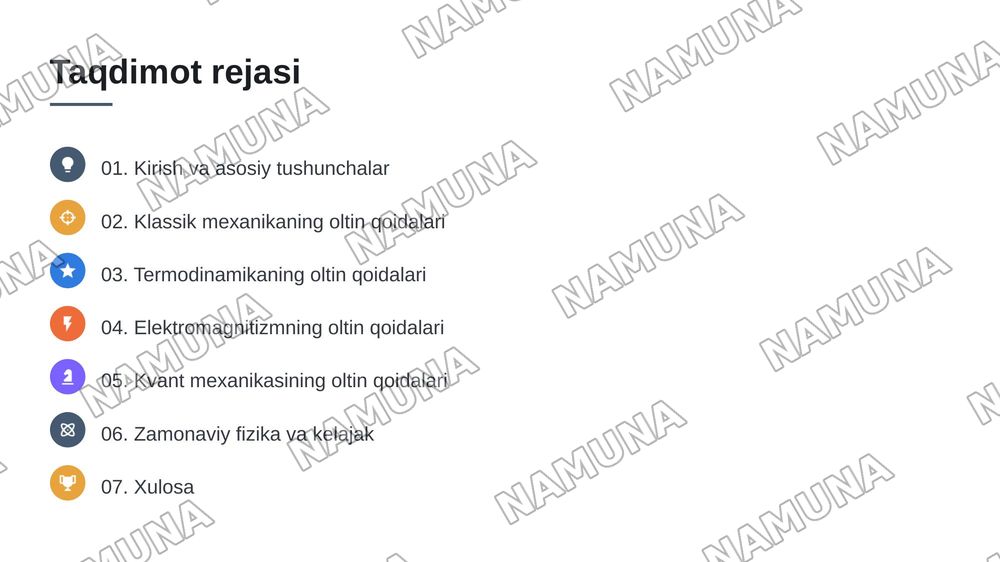 Fizikaning oltin qoidalari — 2-slayd