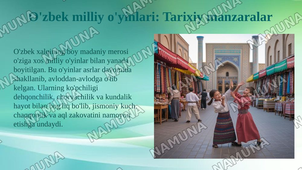 Milliy va harakatli o’yinlarning kelib chiqishi va rivojlanish tarixi. — 5-slayd
