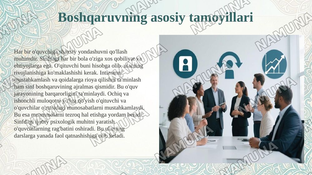 Sinf boshqaruvining nazariy asoslari — 5-slayd