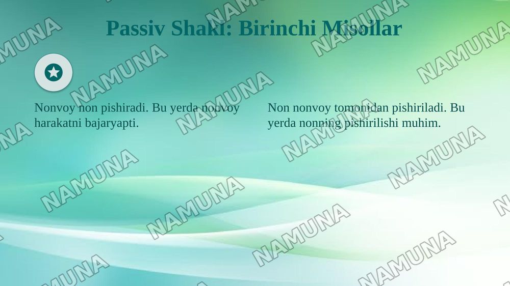 Present simple passive
Presenting procces — 5-slayd