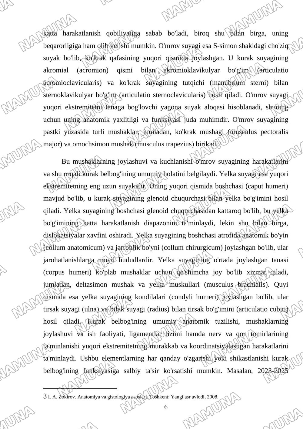 Kurak umrov va qoʻlning erkin suyaklari — 6-varaq