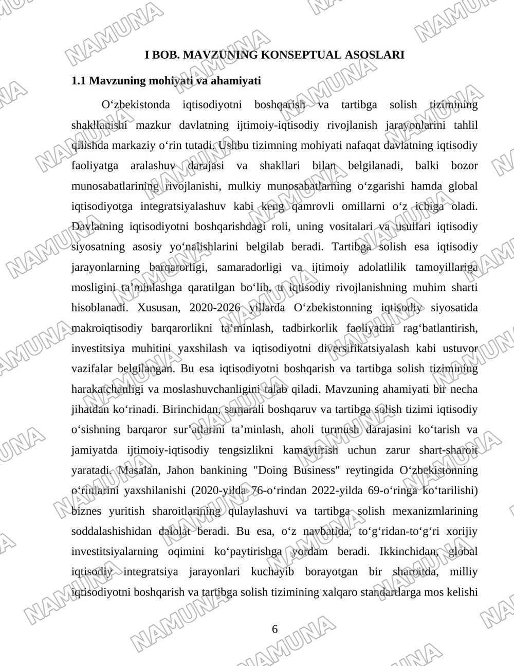 Oʻzbekistonda iqtisodiyotni boshqarish va tartibga solish tizimining shakllanishi — 6-varaq