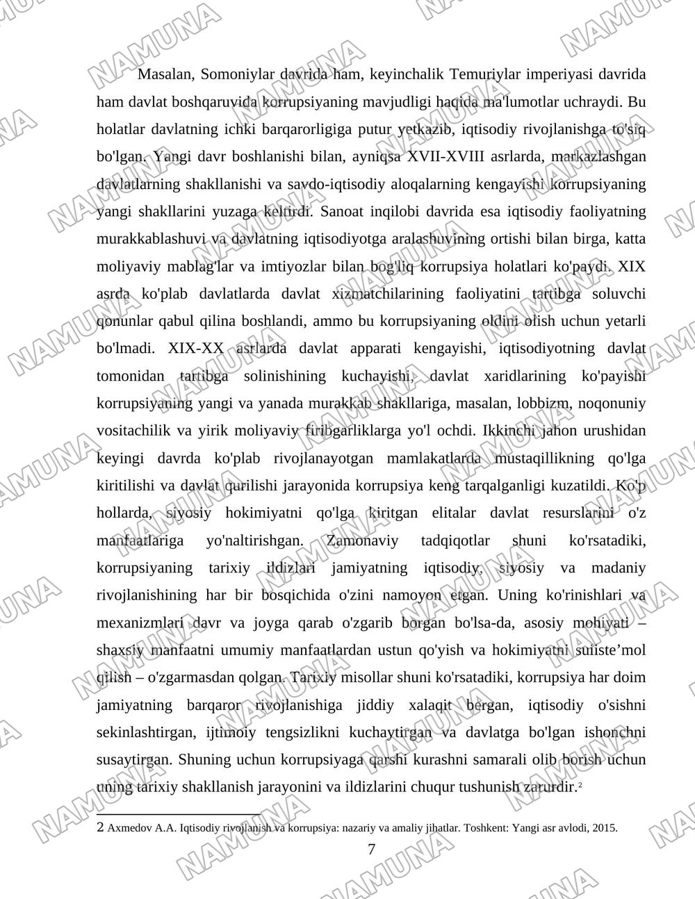 Korrupsiyaning iqtisodiy rivojlanishga ta’siri: nazariy yondashuv — 7-varaq