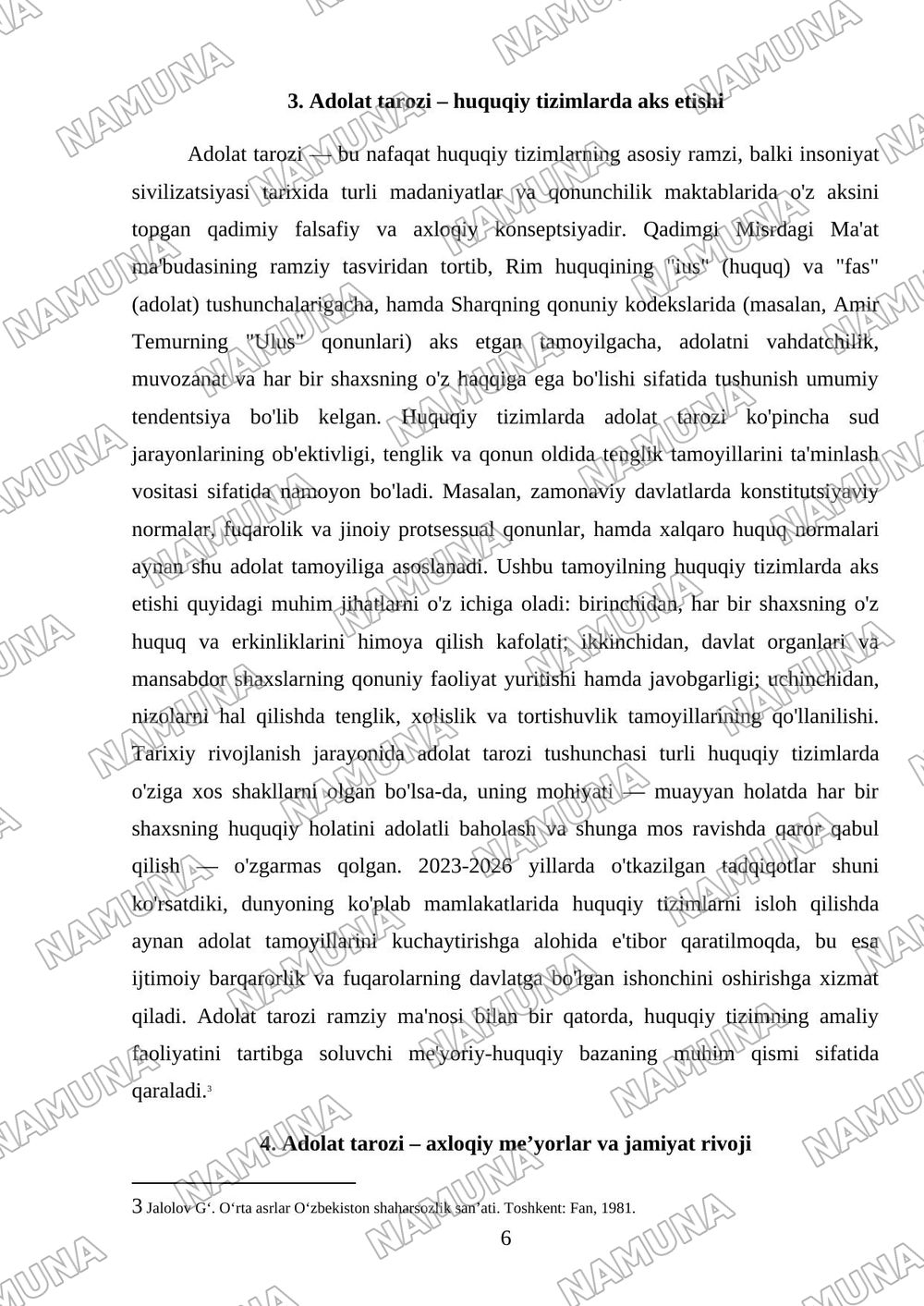 Oʻn ikki asrlik adolat tarozusi haqida ma’lumot — 6-varaq