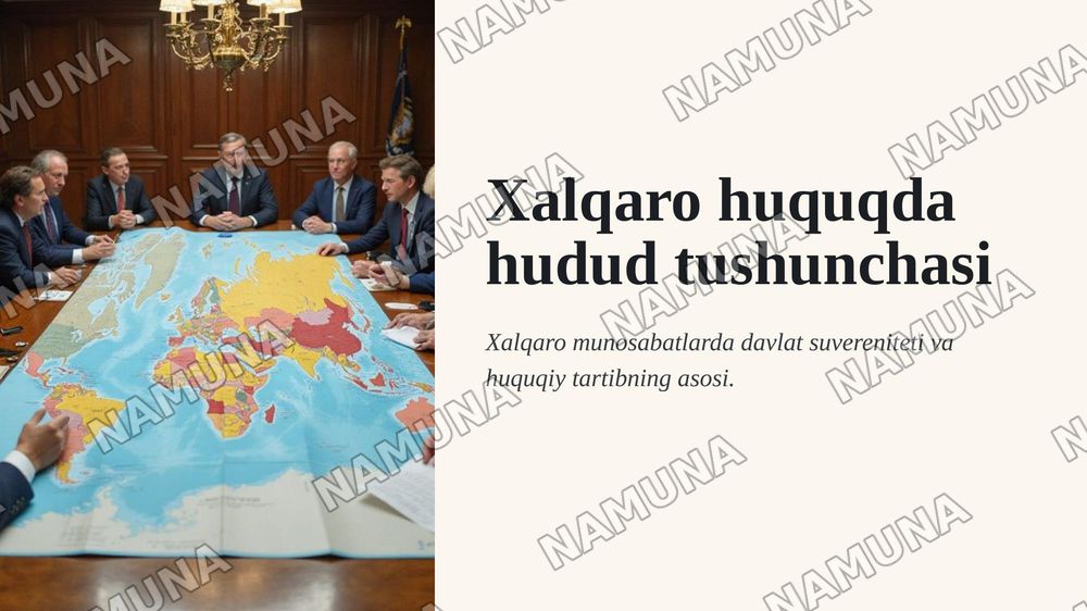 Xalqaro huquqda hudud tushunchasi — 1-slayd