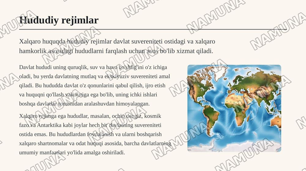 Xalqaro huquqda hudud tushunchasi — 8-slayd