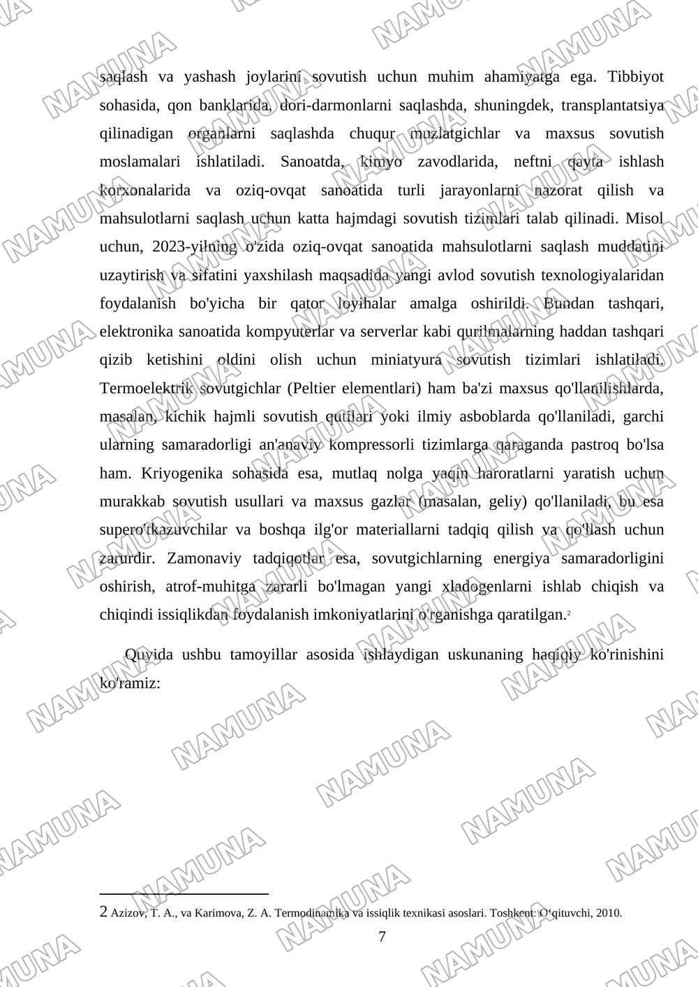 Issiqlik dvigatellar . Sovutgichlar — 7-varaq
