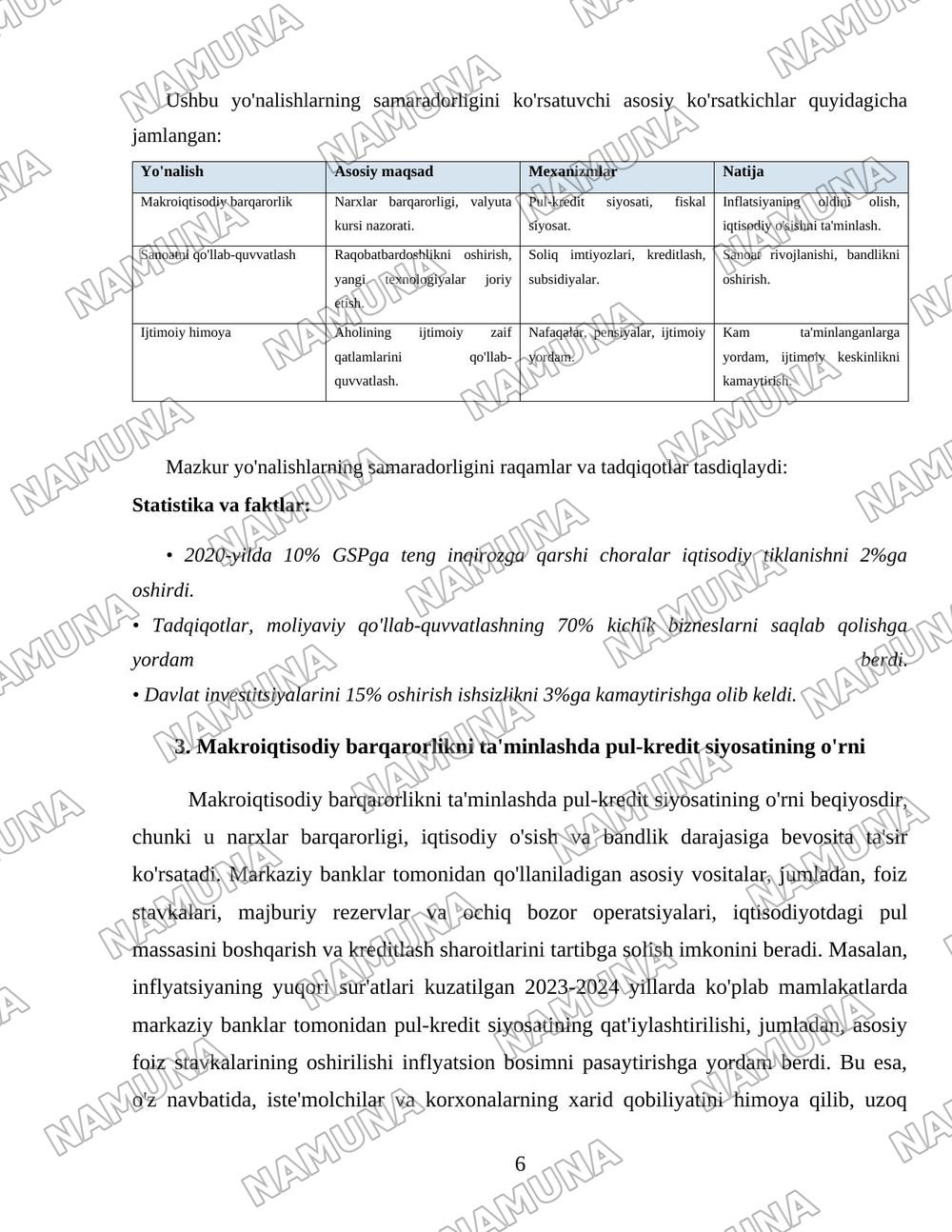 Inqirozga qarshi davlat siyosati va iqtisodiy barqarorlik — 6-varaq