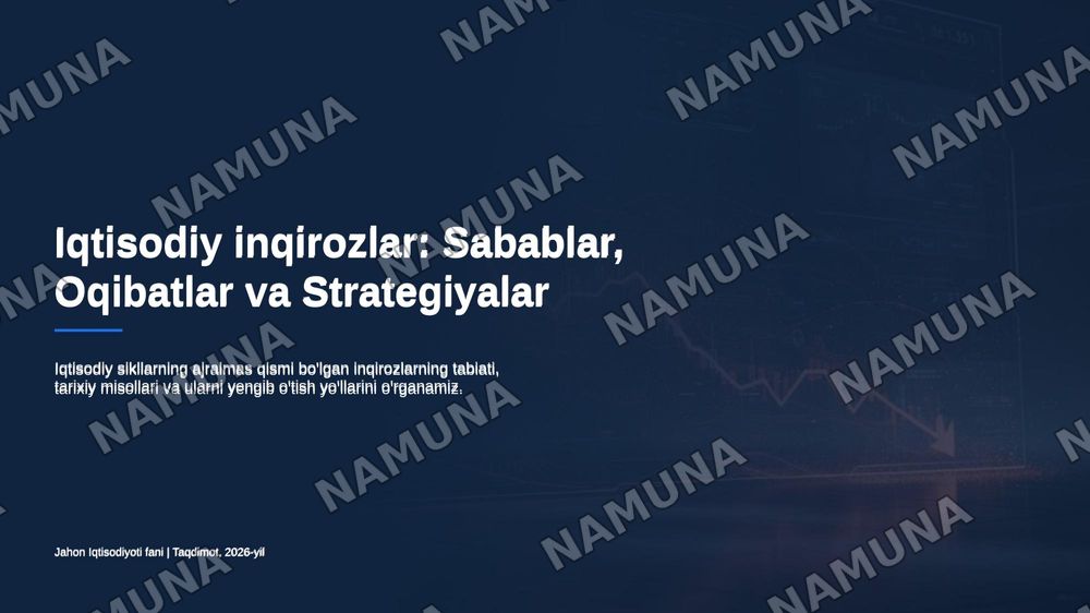 Iqtisodiy inqirozlar — 1-slayd