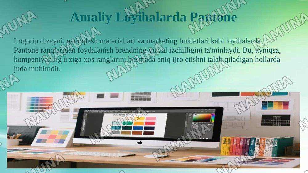 Adobe illustrator dasturida Pantone ranglari — 8-slayd