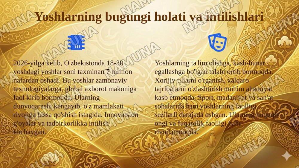Yoshlar ittifoqining vazifalari va uning oʻrni — 4-slayd