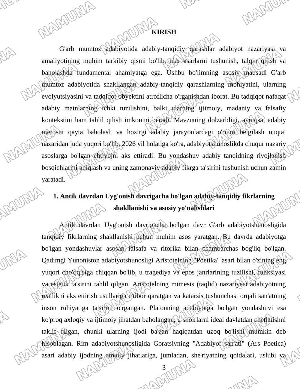 G'arb mumtoz adabiyotida adabiy-tanqidiy qarashlar — 3-varaq