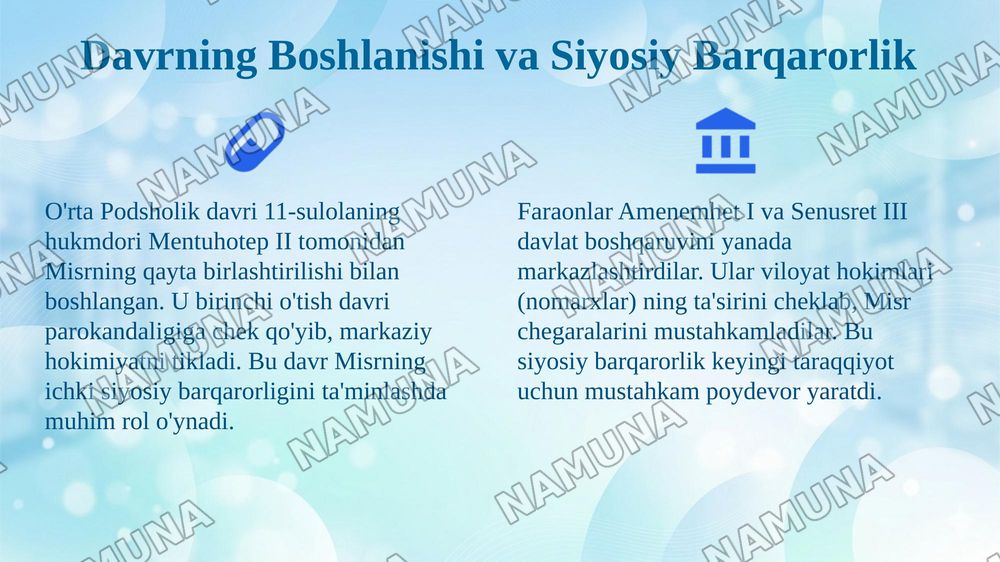 O'rta podsholik davrida misr — 4-slayd
