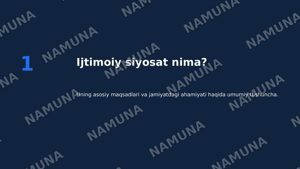 Davlatning ijtimoiy siyosatining maqsadi, tarkibi va vositalari — 2-slayd