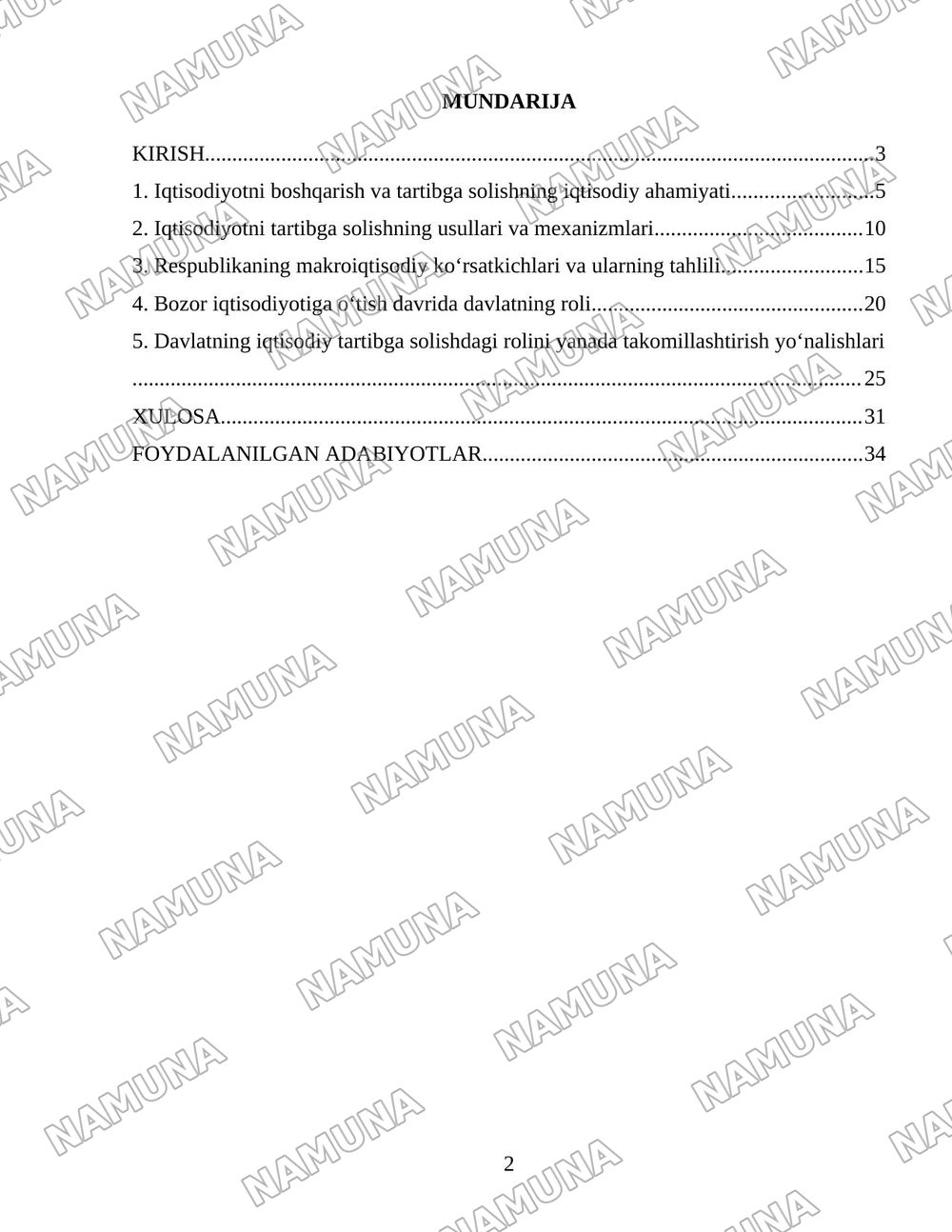 Oʻzbekistonda iqtisodiyotni boshqarish va tartibga solish tizimining shakllanishi — 2-varaq