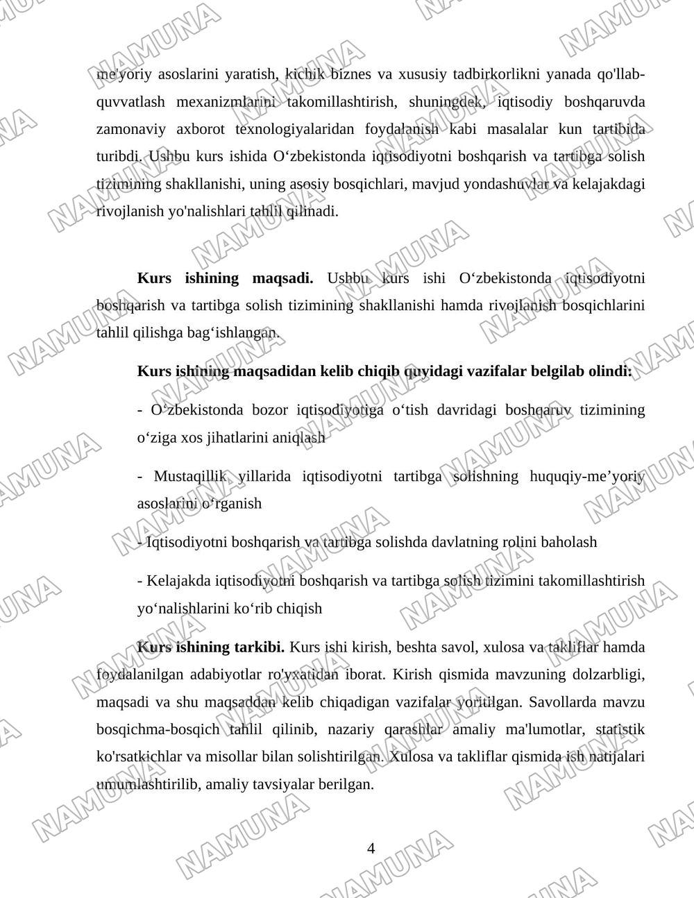 Oʻzbekistonda iqtisodiyotni boshqarish va tartibga solish tizimining shakllanishi — 4-varaq