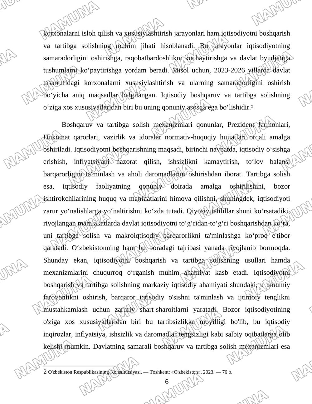 Oʻzbekistonda iqtisodiyotni boshqarish va tartibga solish tizimining shakllanishi — 6-varaq