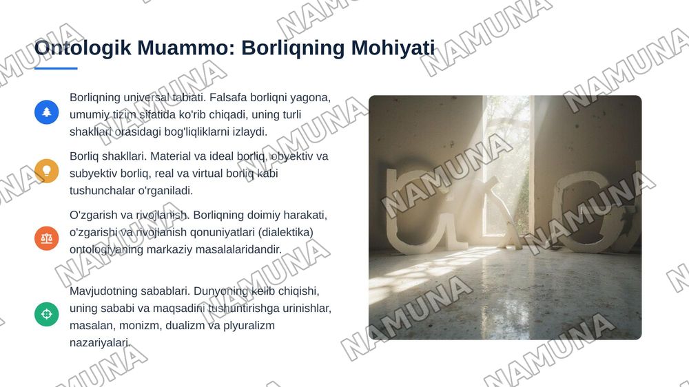 falsafaning asosiy muammolar, falsafaning vazifalari falsafaning predmenti falsafaning manosi — 8-slayd