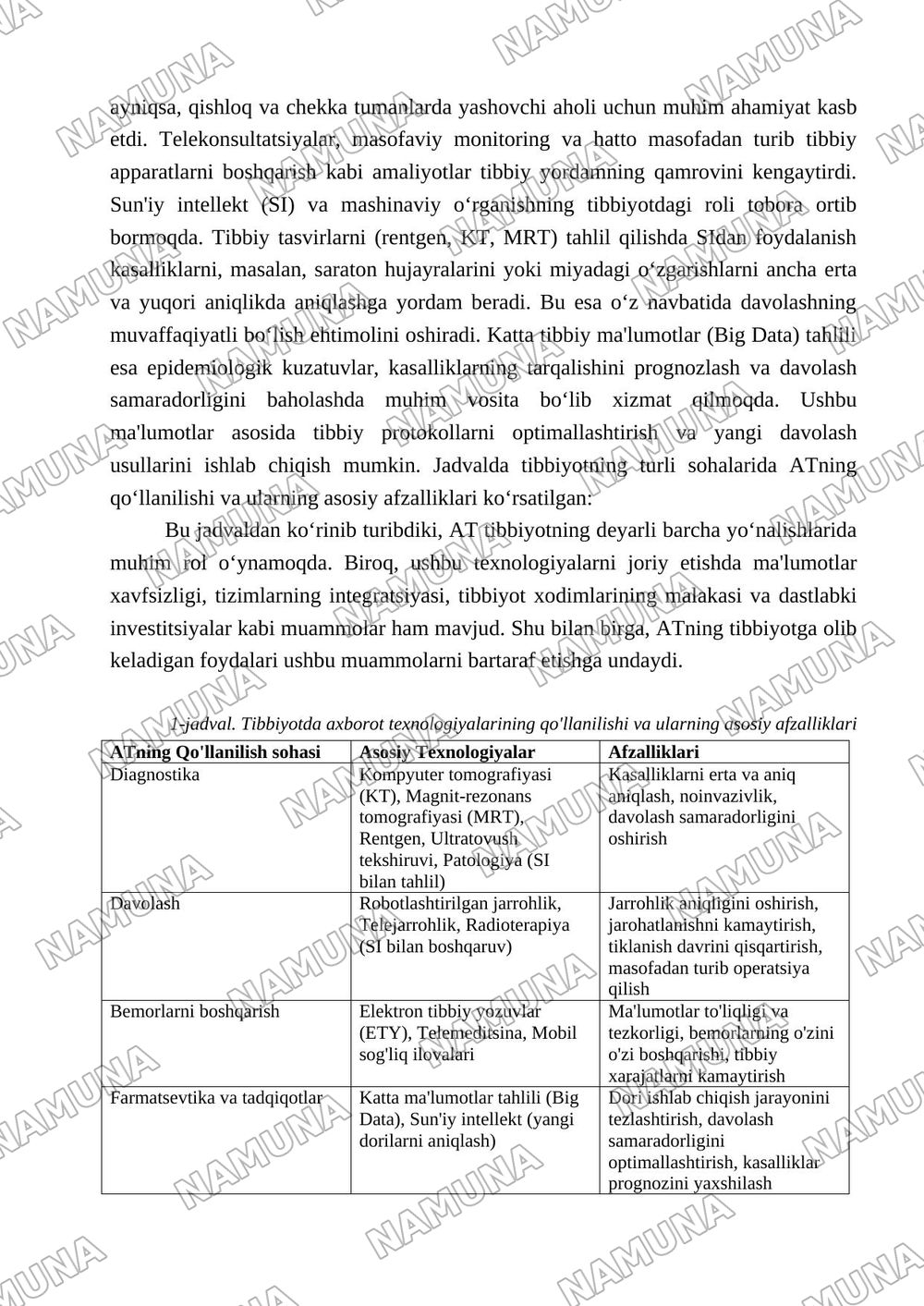 Axborot texnologiyalarining tibbiyotdagi ahamiyati — 4-varaq