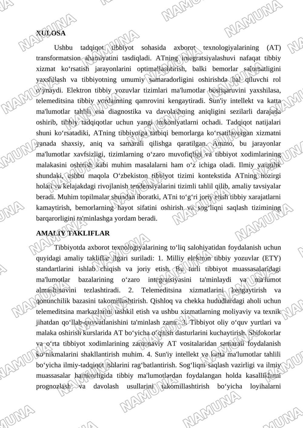Axborot texnologiyalarining tibbiyotdagi ahamiyati — 5-varaq