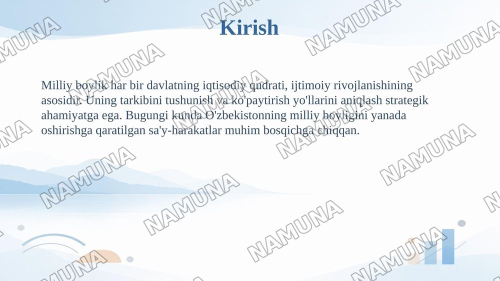 Milliy boylik uning tarkibi va ko’paytirish omillari — 3-slayd