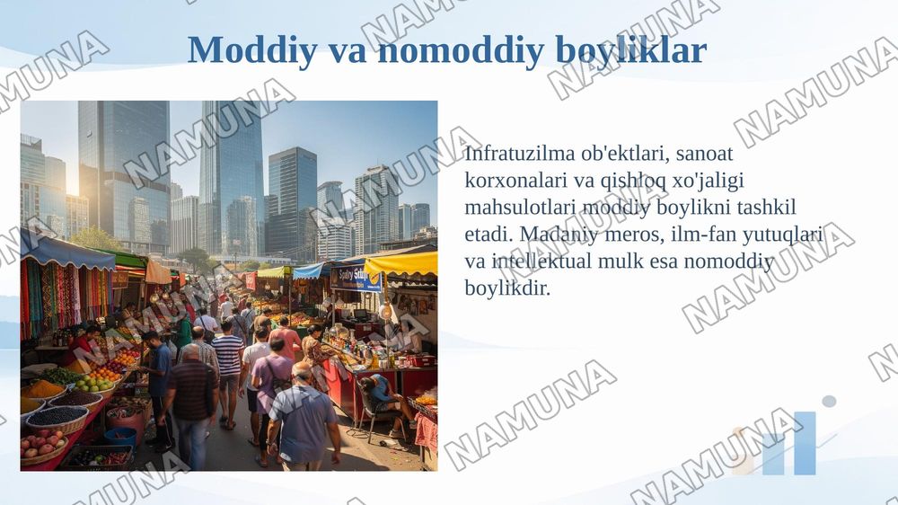 Milliy boylik uning tarkibi va ko’paytirish omillari — 6-slayd