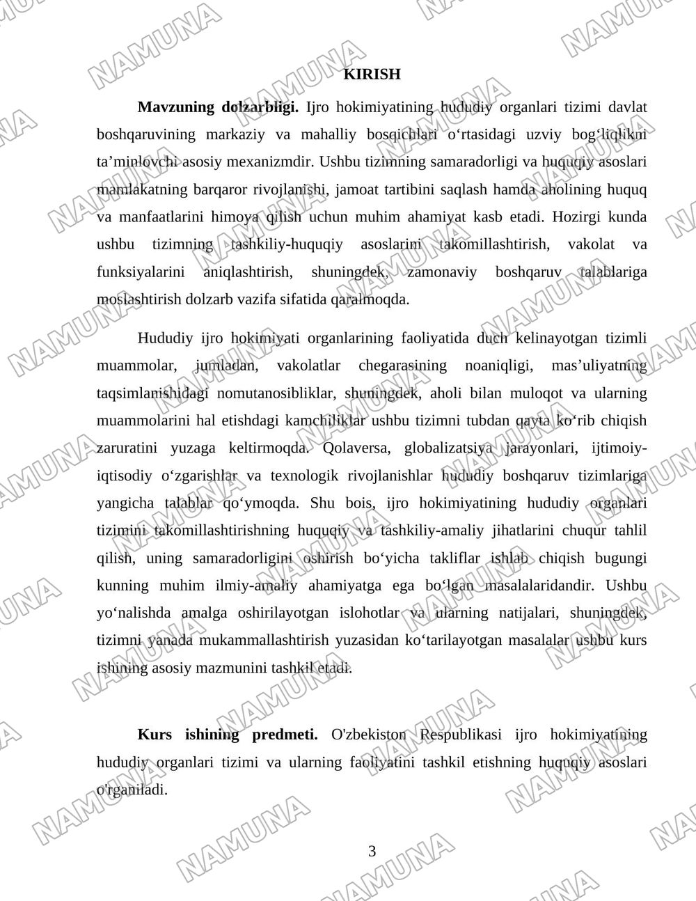 Ijro hokimyatining hufudiy o’rginlar tizimi — 3-varaq