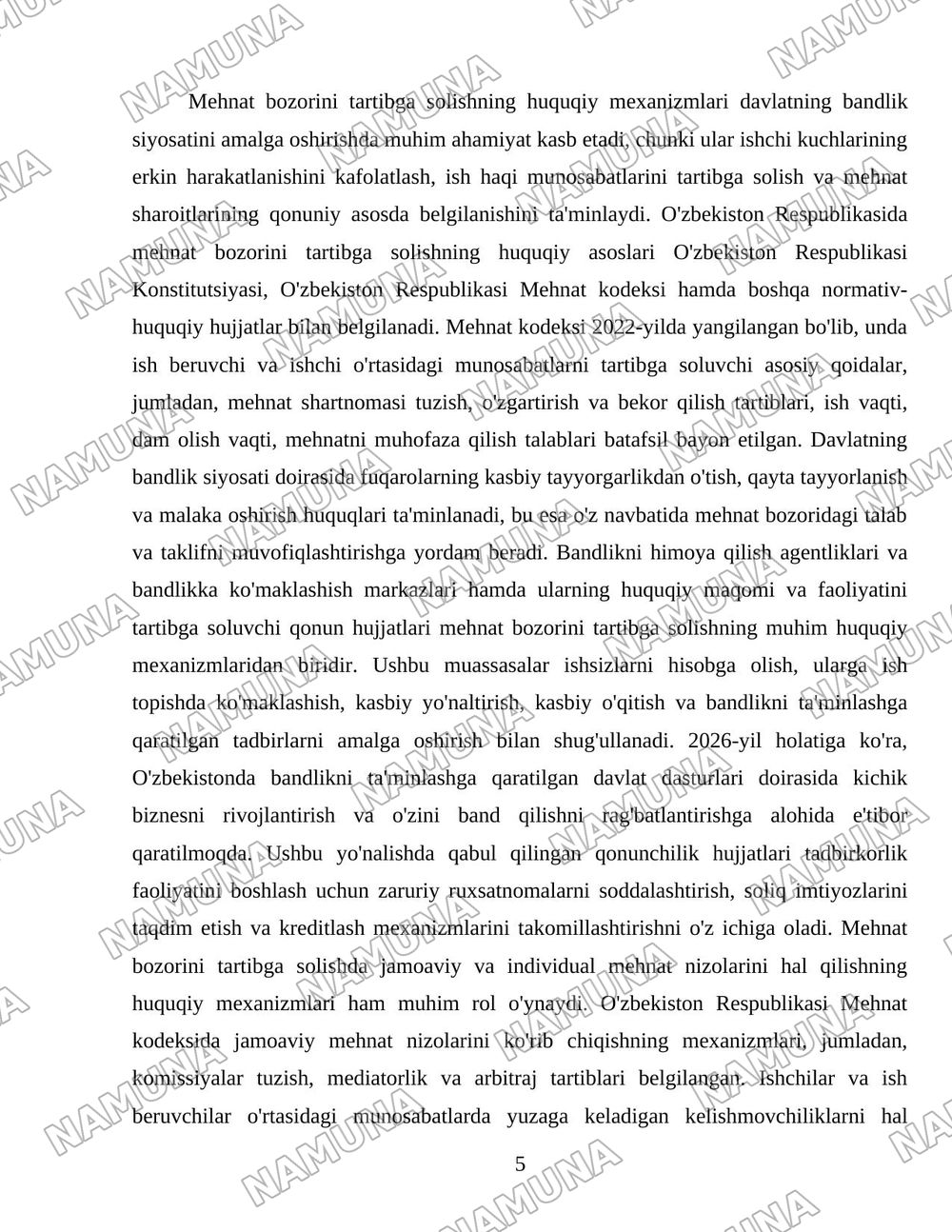 10. Давлатнинг бандлик сиёсати ва меҳнат бозорини тартибга солиш — 5-varaq