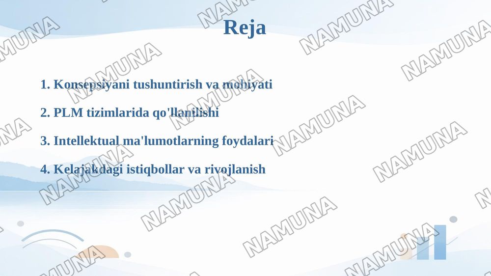 Product Lifecycle Intelligence konsepsiyasi vauning PLM tizimlaridagi ahamiyati — 2-slayd