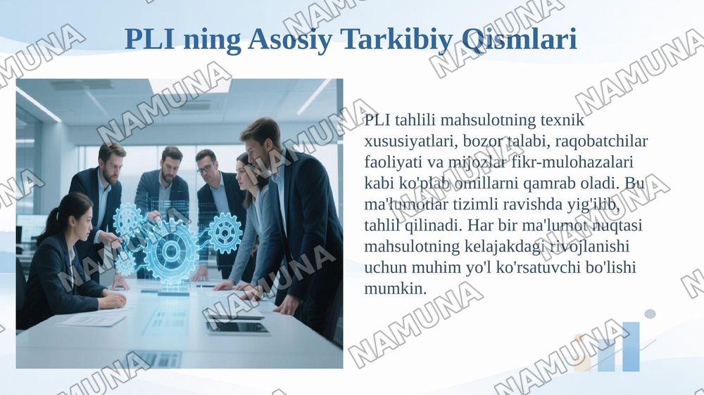 Product Lifecycle Intelligence konsepsiyasi vauning PLM tizimlaridagi ahamiyati — 6-slayd