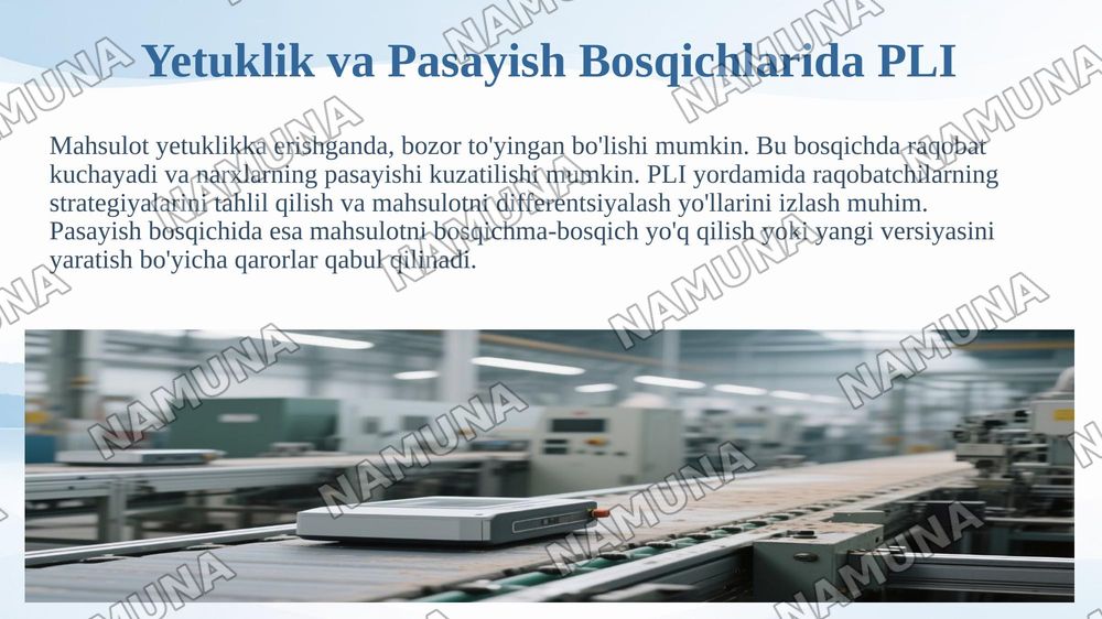 Product Lifecycle Intelligence konsepsiyasi vauning PLM tizimlaridagi ahamiyati — 8-slayd