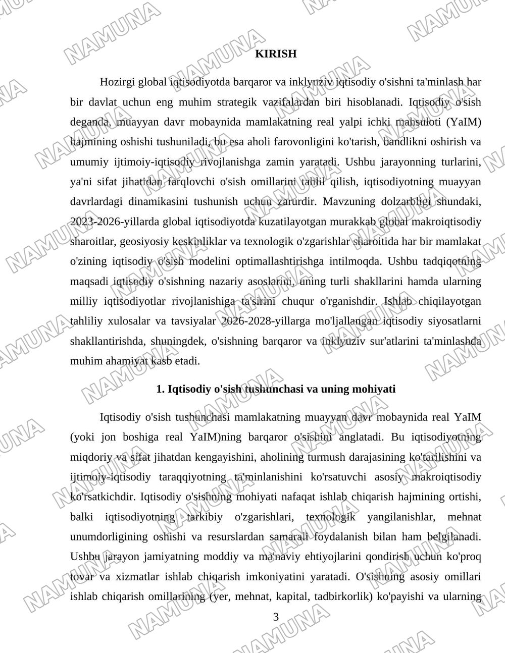 Иқтисодий ўсиш ва унинг турлари — 3-varaq