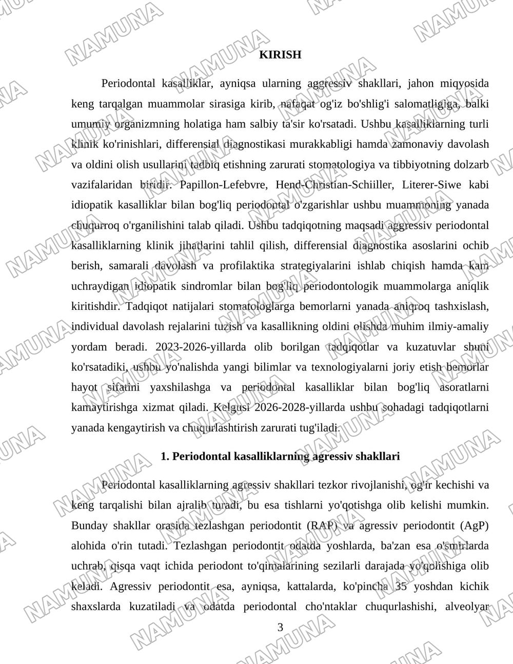 Aggressive fonns of periodontal disease. Clinic, differential diagnosis, 5 treatment, prevention. I diopathic diseases - syndromes: Papillon- Lefebvre, Hend-Christian-Schiiller, Literer-Siwe.Periodont — 3-varaq