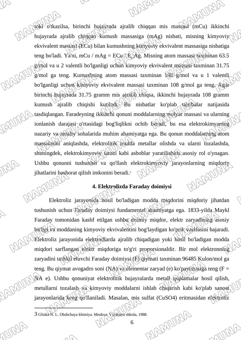 Elektroliz.elektroliz uchun Faradey qonunlari — 6-varaq