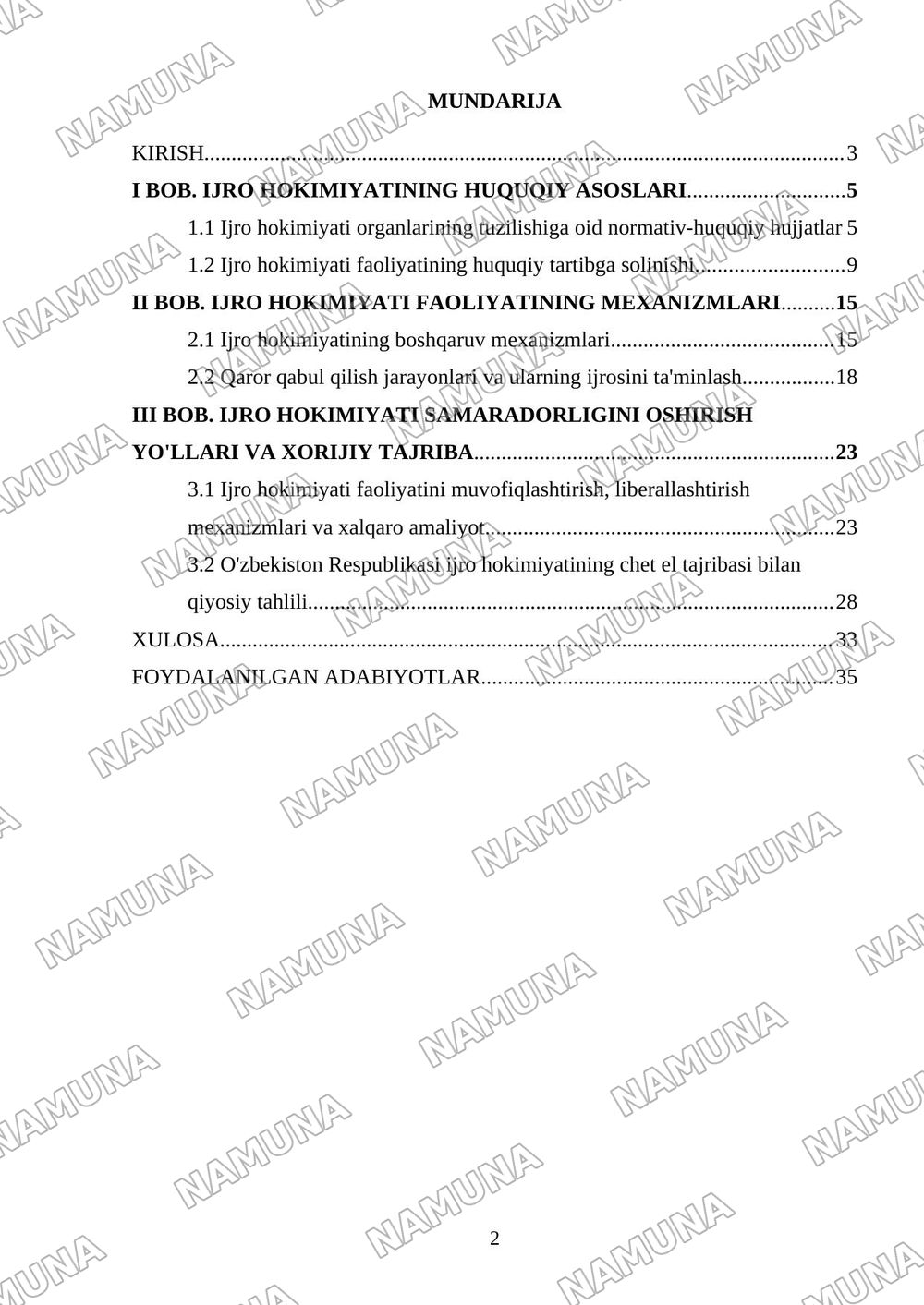 Ijro hokimyatining hududiy o’rginlar tizimi — 2-varaq