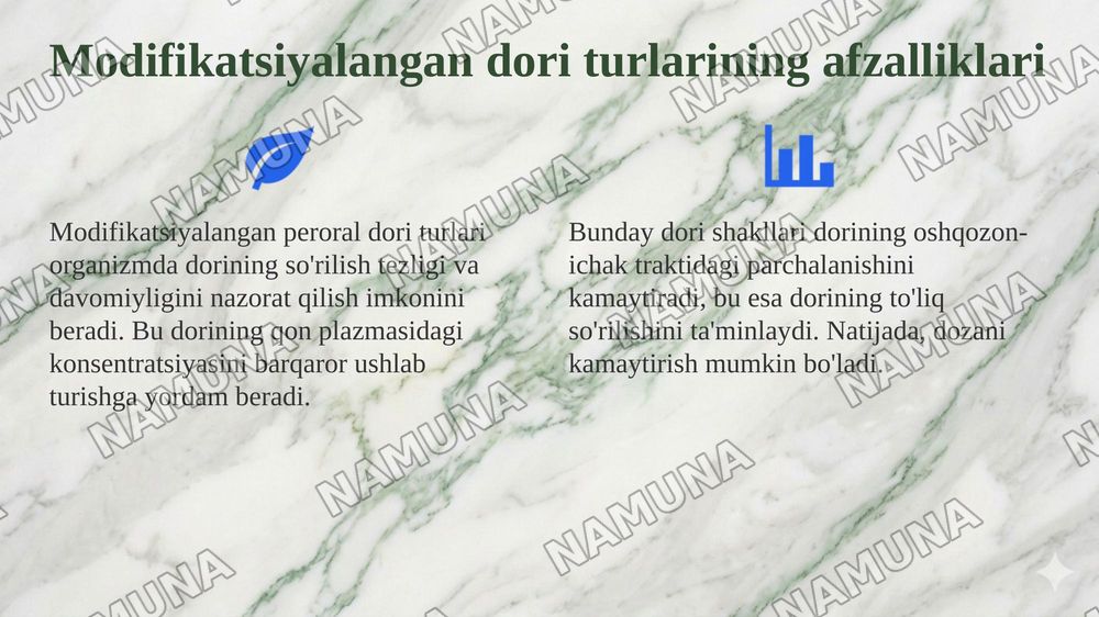 Modifikatsiyalangan peroral dori turlari.Tez eruvchan(parchalanuvchan)peroral dori turlari — 4-slayd