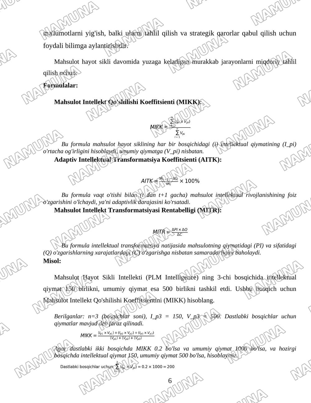 Product Lifecycle Intelligence konsepsiyasi vauning PLM tizimlaridagi ahamiyati — 6-varaq