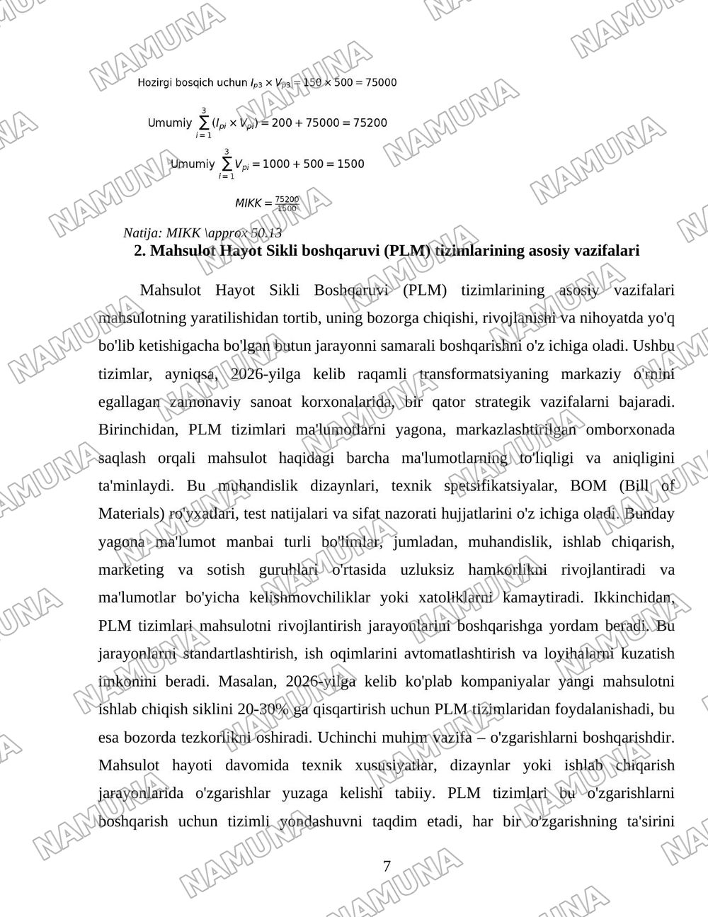 Product Lifecycle Intelligence konsepsiyasi vauning PLM tizimlaridagi ahamiyati — 7-varaq