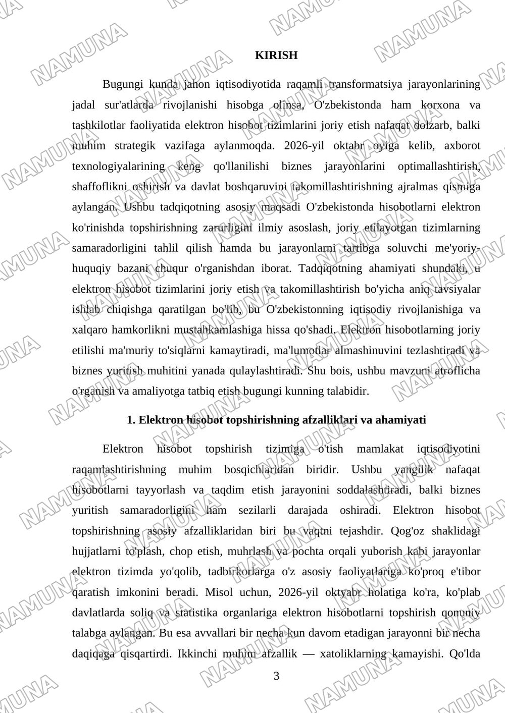 Hisobotlarni elektron korinishda topshirish zarurligi,joriy etilishi va meyoriy huquqlar asoslari — 3-varaq