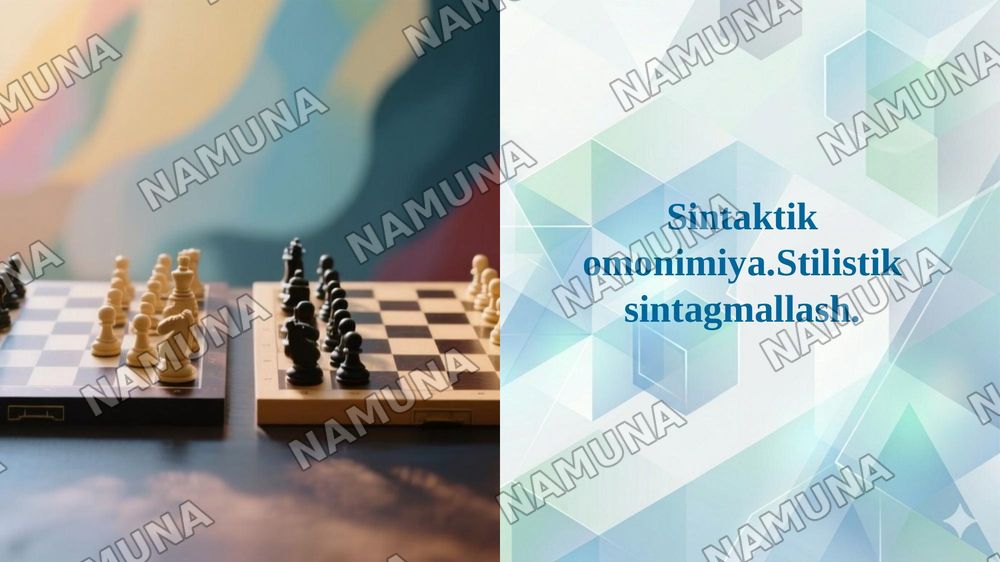Sintaktik omonimiya.Stilistik sintagmallash. — 1-slayd