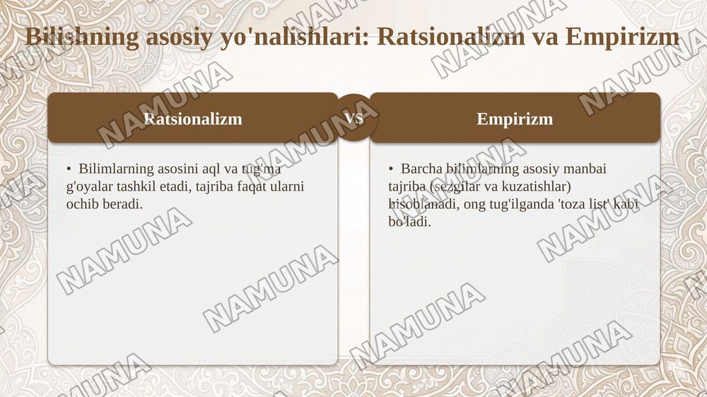 Bilish falsafasi — 5-slayd
