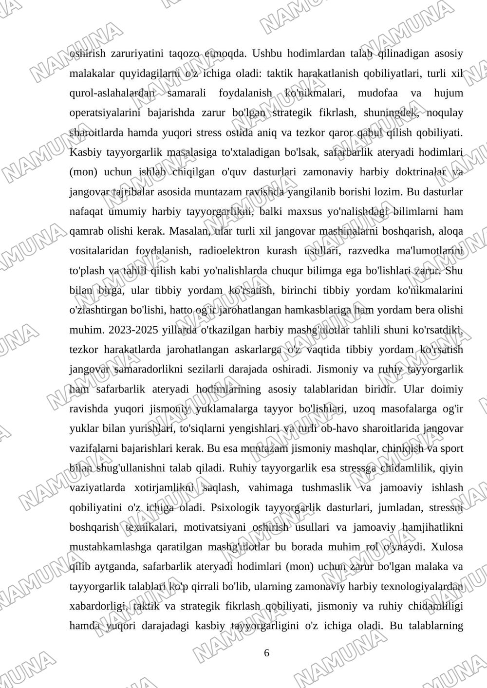 Tezkor vazifalarni bajaruvchi safarbarlik ateryadi hodimlari(mon) — 6-varaq