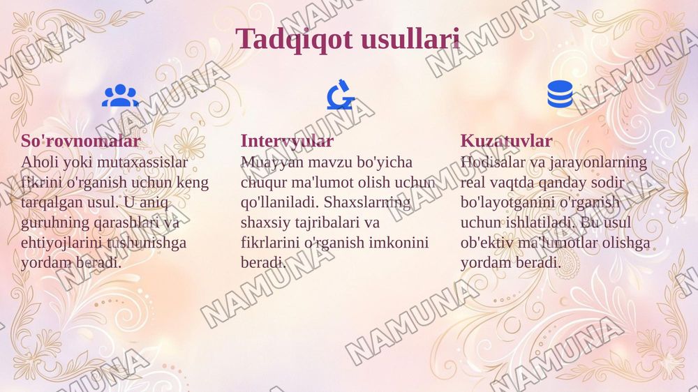 Vaziyatni o‘rganishda formativ tadqiqotni o‘tkazish. — 7-slayd