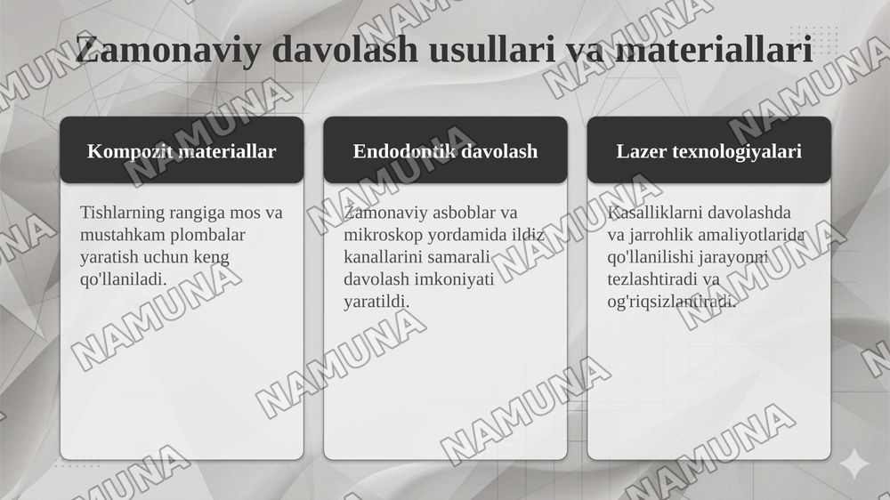 Terapevtik stomatologiya vazifalari, uning tibbiy ta’limdagi orni — 8-slayd
