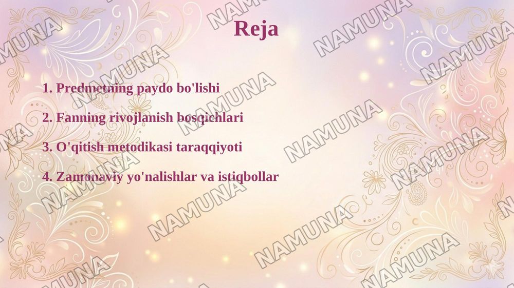 Matematika va o’qitish metodikasi predmeti va fan sifatida shakllanish tarixi — 2-slayd