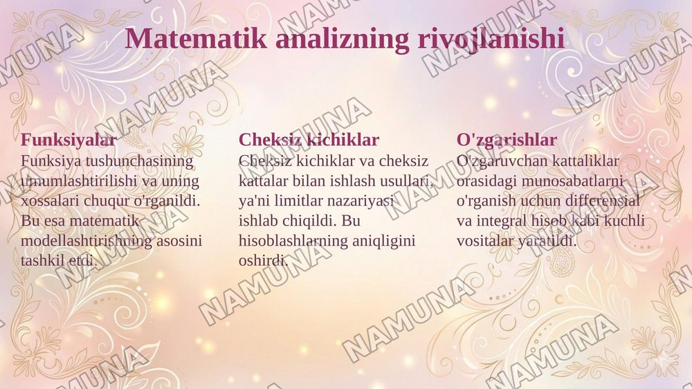 Matematika va o’qitish metodikasi predmeti va fan sifatida shakllanish tarixi — 7-slayd