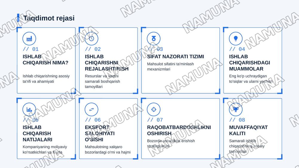 Ishlab chiqarish jarayoni va uning natijalari — 2-slayd